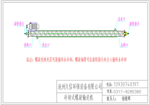 潞城冷却螺旋输送机图纸设计